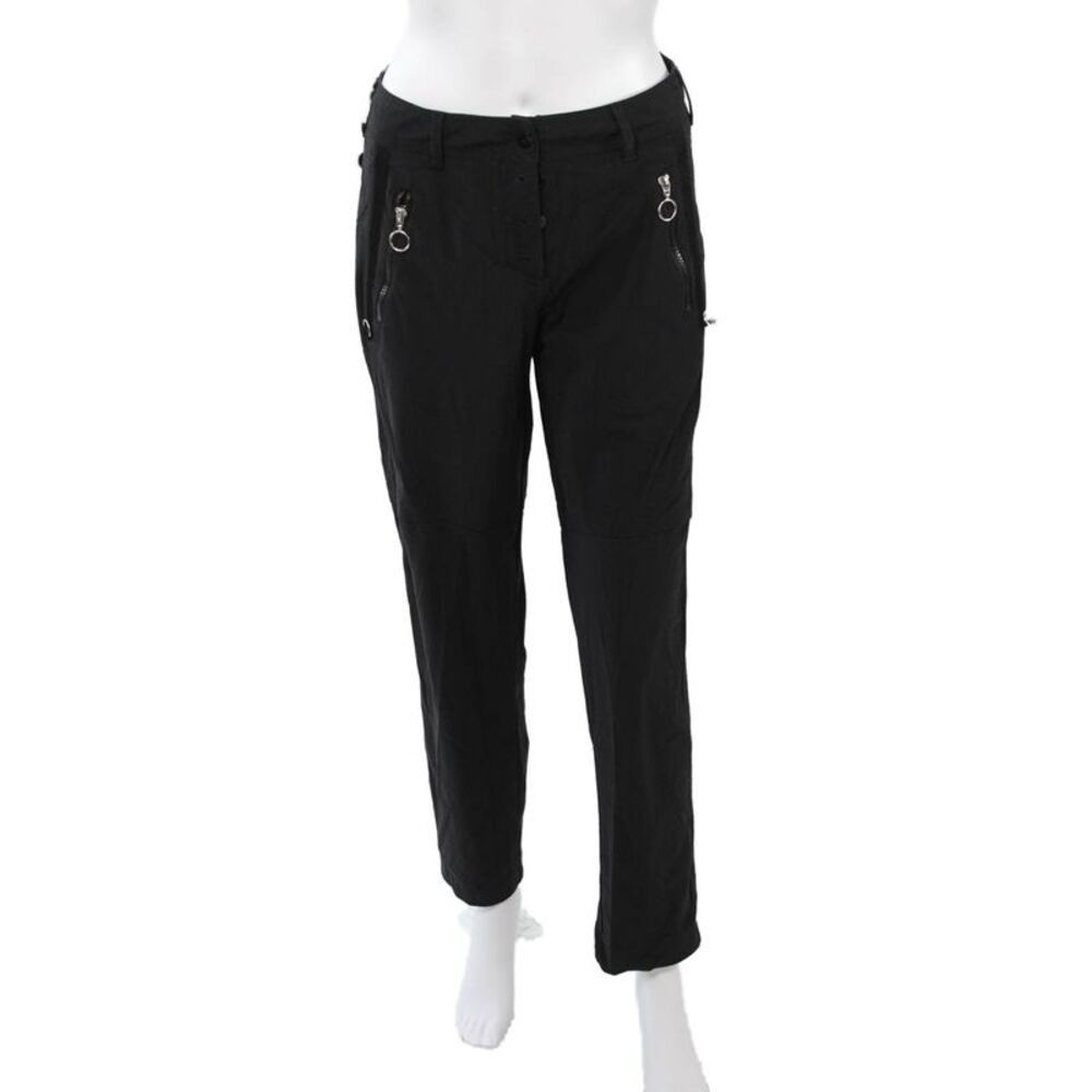 MC Planet Unisex Gothic Black Polyamide Pants Button Size 6